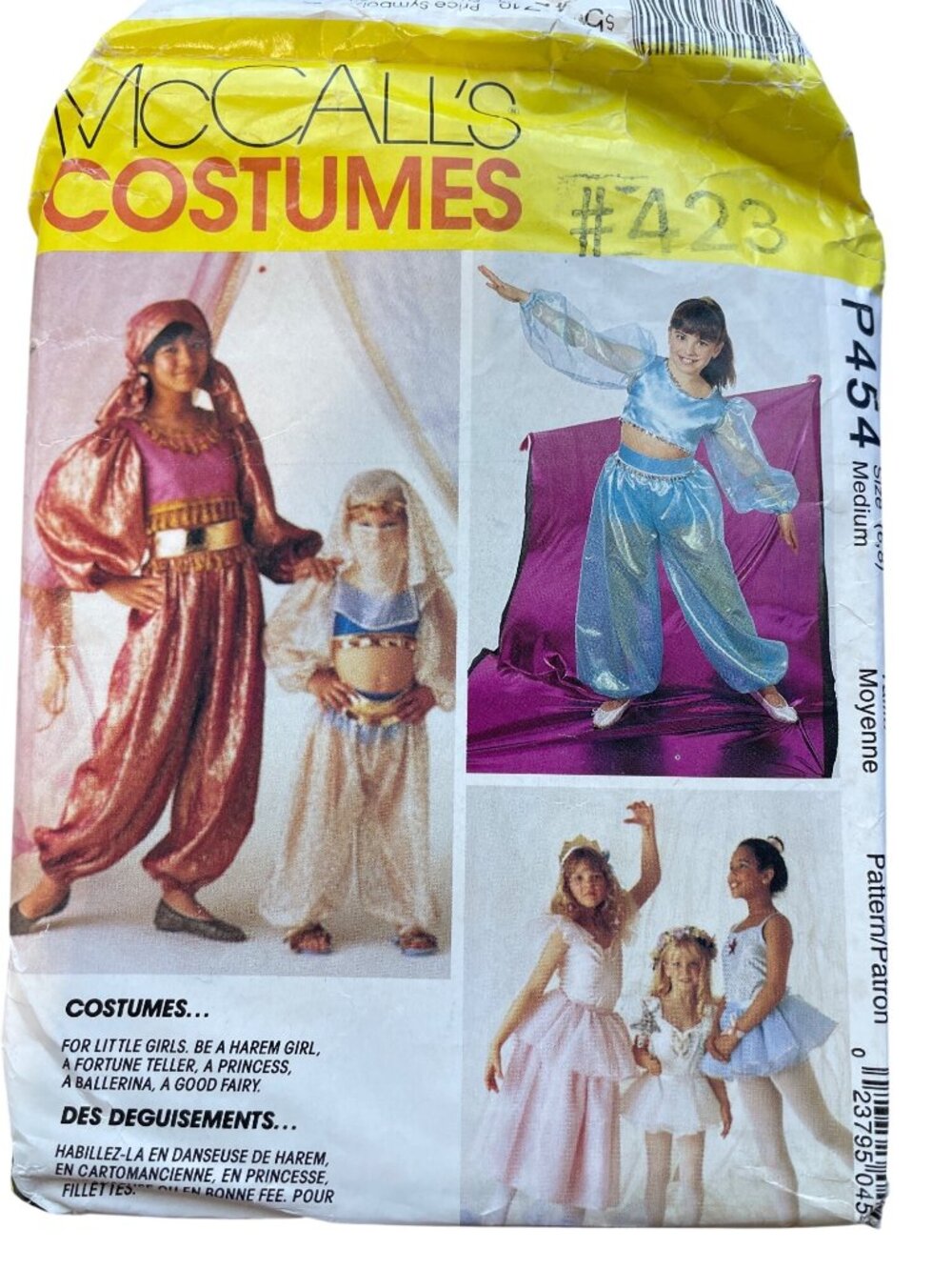 McCalls P454 Costume Pattern Size 6-8 Medium Princess Ballerina Good Fairy CUT
